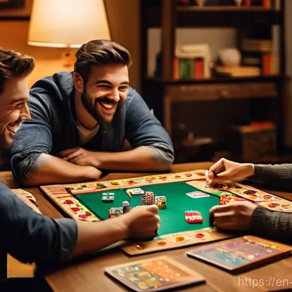 보드게임과 e스포츠 - A Lively Board Game Night** "A diverse group of four friends (two males, two females, all in their ...